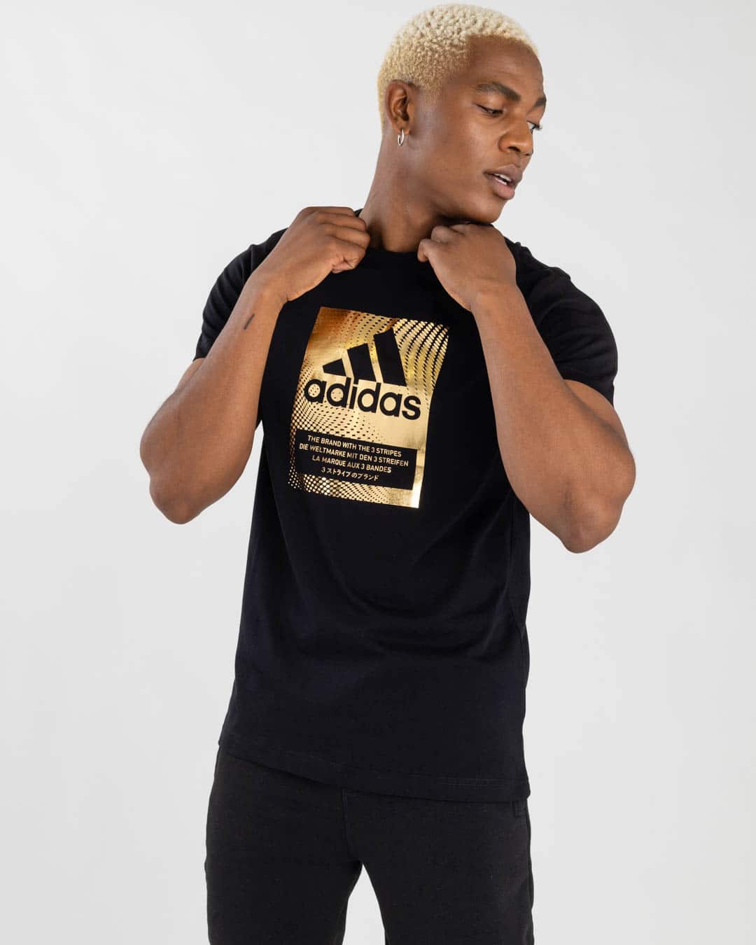 Black and gold adidas apparel Clearance