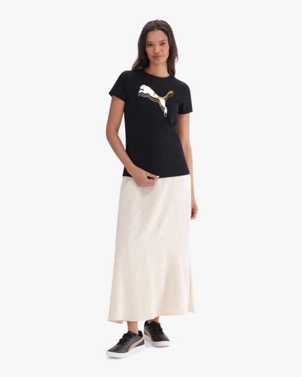 Puma L ESS Metallic Tee 684995 51 Black/Gold